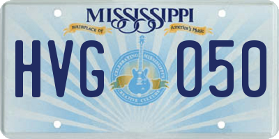 MS license plate HVG050