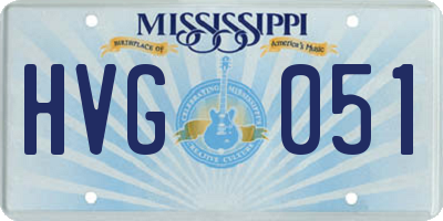 MS license plate HVG051