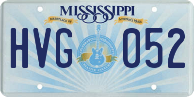 MS license plate HVG052