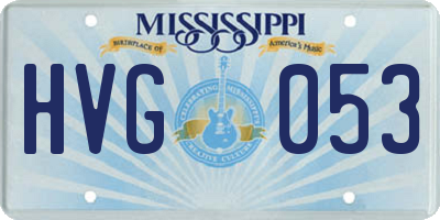MS license plate HVG053