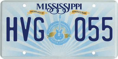 MS license plate HVG055