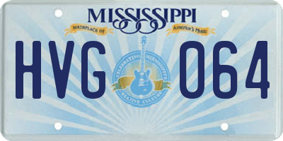 MS license plate HVG064