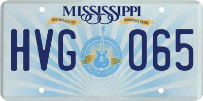 MS license plate HVG065