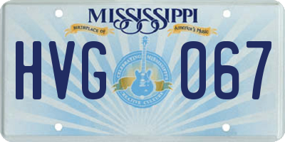 MS license plate HVG067