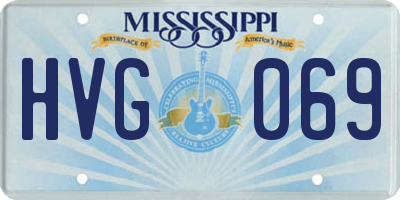 MS license plate HVG069