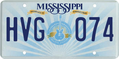 MS license plate HVG074