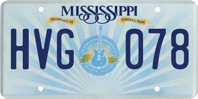 MS license plate HVG078