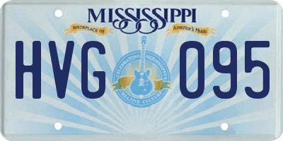 MS license plate HVG095