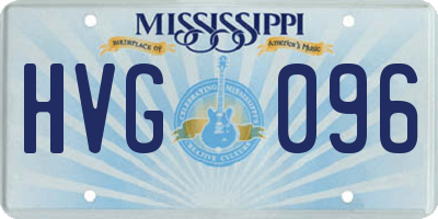 MS license plate HVG096