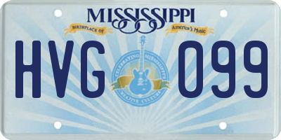 MS license plate HVG099