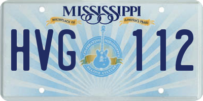 MS license plate HVG112