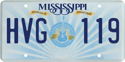 MS license plate HVG119