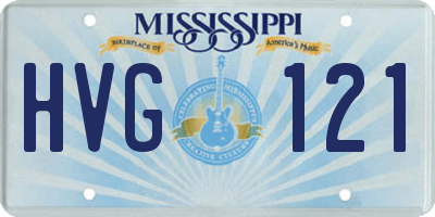 MS license plate HVG121