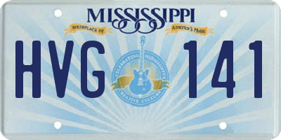 MS license plate HVG141