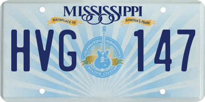 MS license plate HVG147