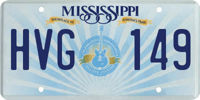 MS license plate HVG149