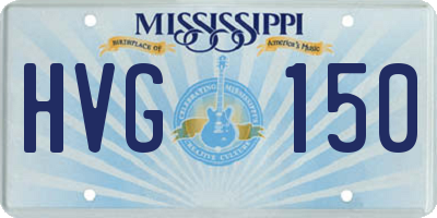 MS license plate HVG150