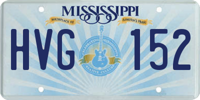 MS license plate HVG152