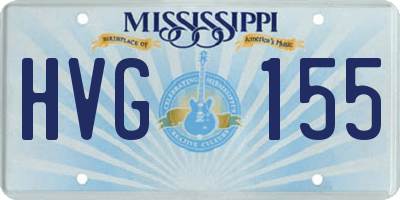 MS license plate HVG155