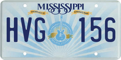MS license plate HVG156