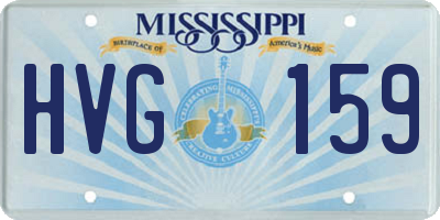 MS license plate HVG159