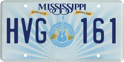 MS license plate HVG161