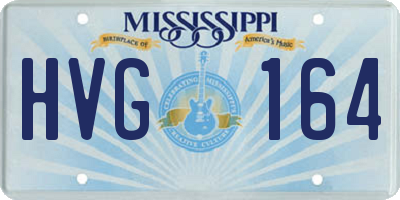 MS license plate HVG164