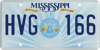 MS license plate HVG166