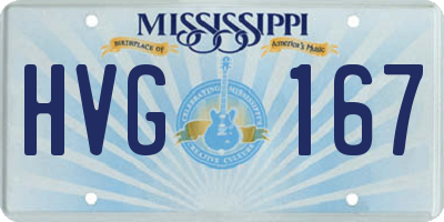 MS license plate HVG167
