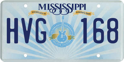 MS license plate HVG168