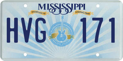 MS license plate HVG171