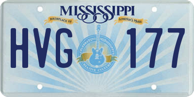 MS license plate HVG177