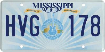 MS license plate HVG178