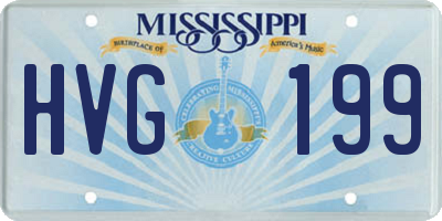 MS license plate HVG199