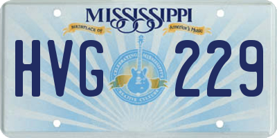 MS license plate HVG229