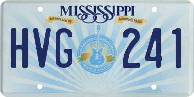 MS license plate HVG241