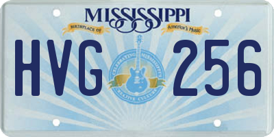 MS license plate HVG256