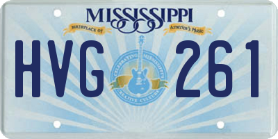 MS license plate HVG261