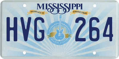 MS license plate HVG264