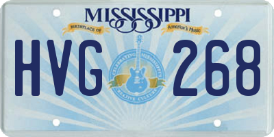 MS license plate HVG268