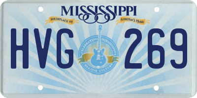 MS license plate HVG269