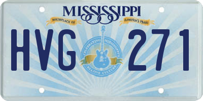 MS license plate HVG271