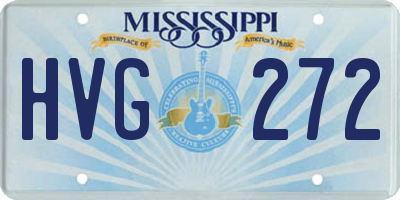 MS license plate HVG272