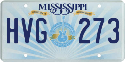 MS license plate HVG273