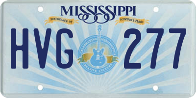 MS license plate HVG277