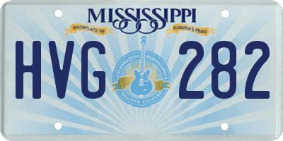 MS license plate HVG282