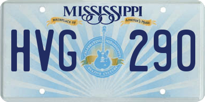 MS license plate HVG290