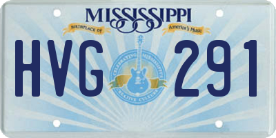 MS license plate HVG291
