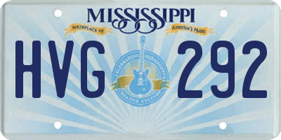 MS license plate HVG292