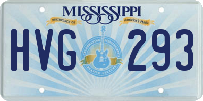 MS license plate HVG293